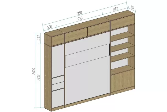 Шкаф-кровать трансформер "Urban Family Balance"